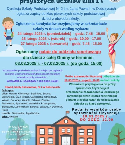Rekrutacja na rok szkolny 2025/2026