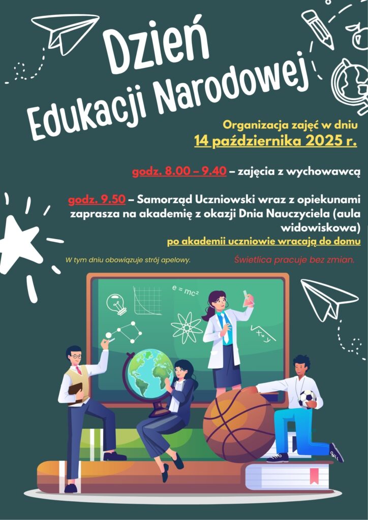 Green And White Illustrative Teacher's Day Poster