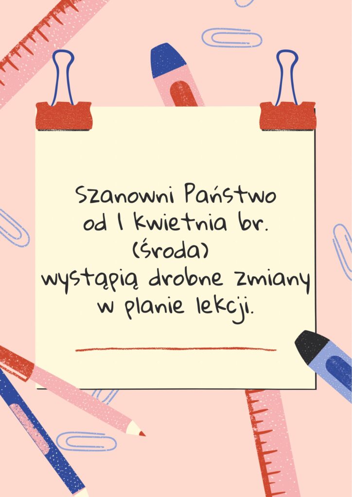 Plan Lekcji Na Rok Szkolny 20212022